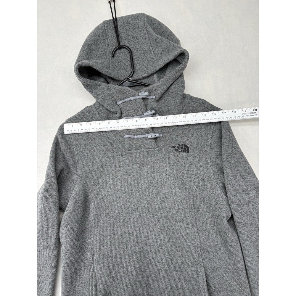 North Face Crescent Hooded Pullover Grey Fleece Toggle Hoodie Womens M NF0A33RB - Picture 12 of 16